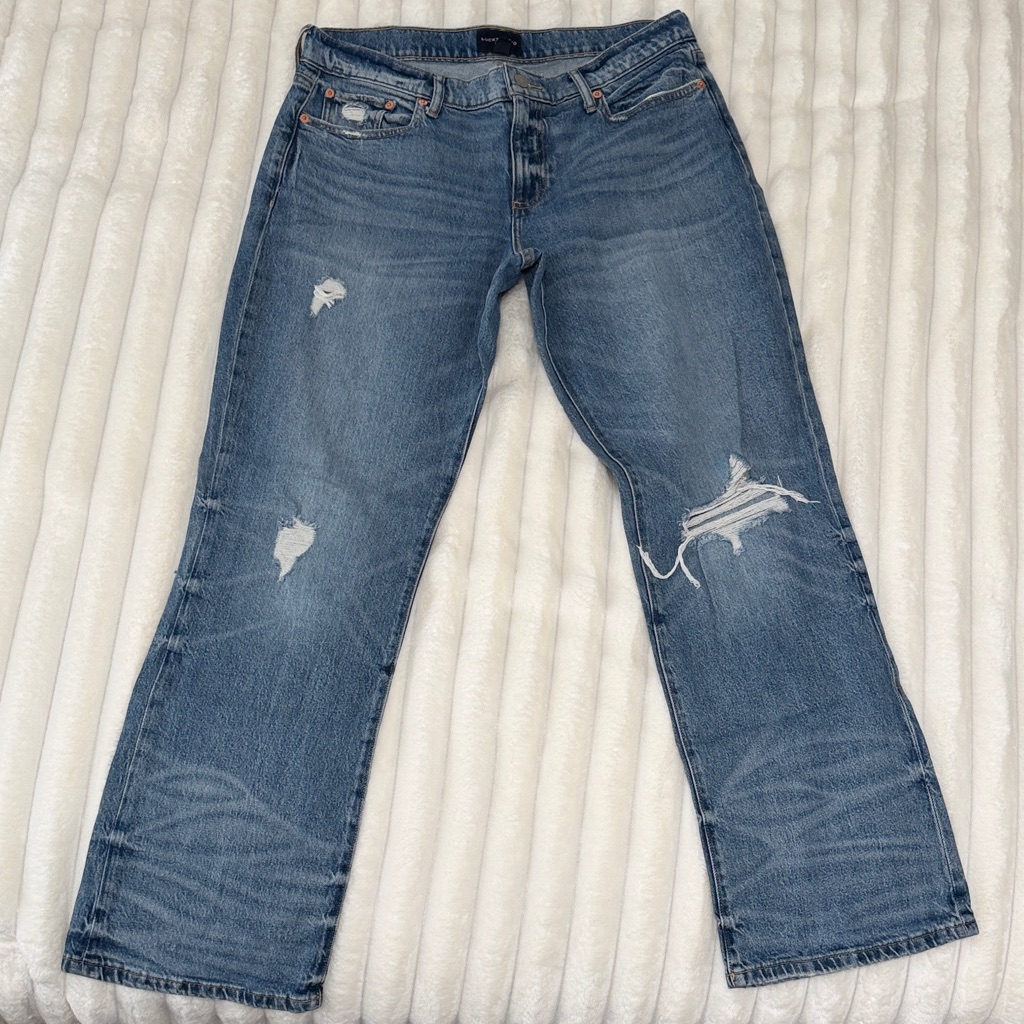 Lucky Brand Womens Relaxed Distressed Denim Jeans